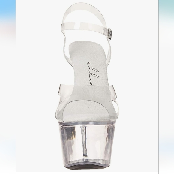 Ellie Shoes Women's Stiletto Clear Sandal Heeled New Size 6 - Picture 5 of 6
